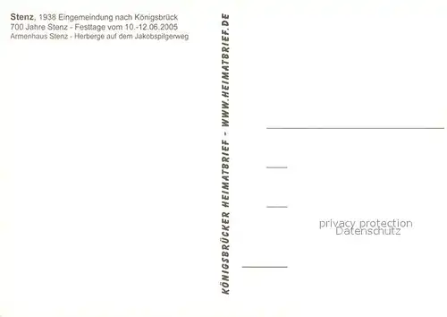 AK / Ansichtskarte Stenz Koenigsbrueck Armenhaus Stenz Herberge auf dem Jakobspilgerweg Stenz Koenigsbrueck