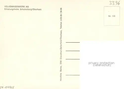 AK / Ansichtskarte Schulenberg_Oberharz VW Erholungsheim Schulenberg Panorama Pool Schulenberg_Oberharz