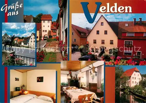 AK / Ansichtskarte Velden_Mittelfranken Fraenkischer Hof Gasthof Pension Gaststube Gaestezimmer Velden Mittelfranken