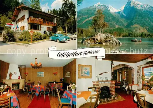 AK / Ansichtskarte Hintersee_Berchtesgaden Cafe Fremdenheim Gelfart am See Alpen Hintersee Berchtesgaden