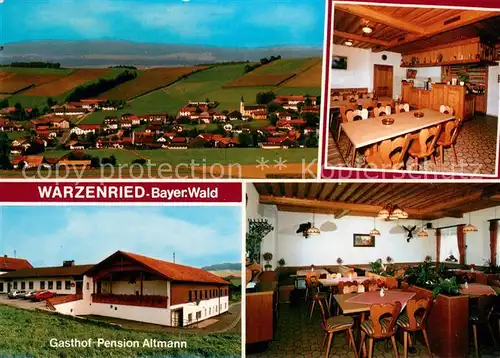 AK / Ansichtskarte Warzenried Gesamtansicht Gasthof Pension Altmann Panorama Bayerischen Wald Warzenried