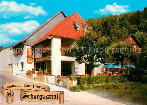 AK / Ansichtskarte Wirsberg Restaurant Cafe Pension Schorgasttal Wirsberg