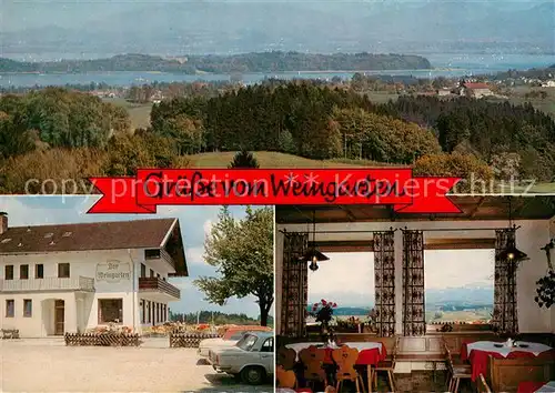 AK / Ansichtskarte Greimharting Gasthaus Pension Der Weingarten Landschaftspanorama Chiemsee Greimharting