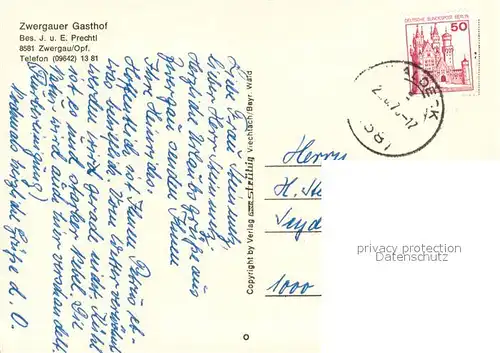 AK / Ansichtskarte Zwergau Zwergauer Gasthof Gastraum Ansicht vom Waldrand Zwergau