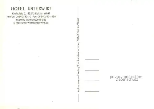 AK / Ansichtskarte Reit_Winkl Hotel Unterwirt Terrasse Reit_Winkl