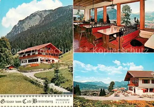 AK / Ansichtskarte Oberstdorf Cafe Breitenberg Allgaeuer Alpen Oberstdorf