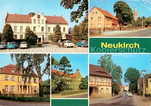 AK / Ansichtskarte Neukirch_Bischofswerda Rat der Gemeinde Dorfstrasse Kinderkrippe Lessingschule Neukirch Bischofswerda