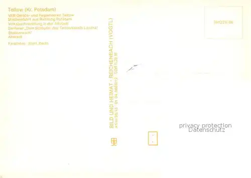 AK / Ansichtskarte Teltow VEB Geraete  und Reglerwerke Stadteinfahrt Volksbuchhandlung Altstadt Denkmal Teltow