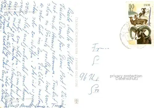 AK / Ansichtskarte Elsterberg_Vogtland Lange Strasse Burgruine August Bebel Bruecke Elsterberg_Vogtland