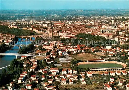 AK / Ansichtskarte Montauban_Tarn et Garonne Enfilade des ponts Sapiac et son stade au premier plan vue aerienne 