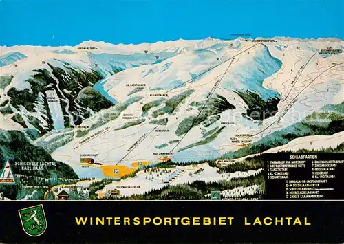 AK / Ansichtskarte Niederwoelz uebersichtskarte Wintersportgebiet Lachtal Niederwoelz