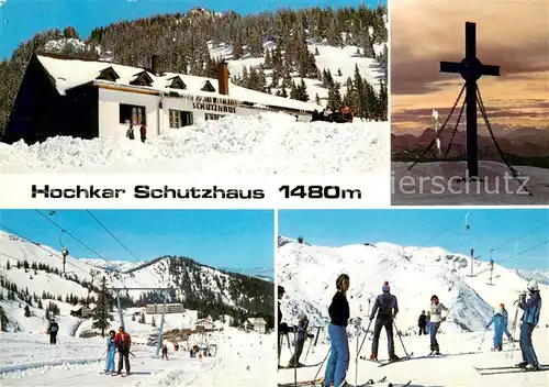 AK / Ansichtskarte Goestling_Ybbs Hochkar Schutzhaus Gipfelkreuz Wintersportplatz Ybbstaler Alpen Goestling_Ybbs