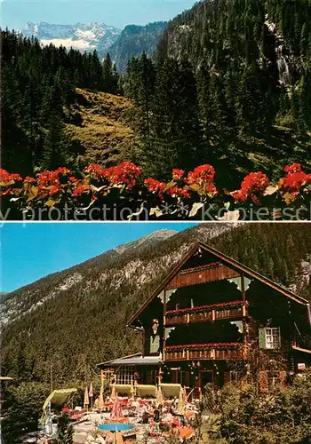 AK / Ansichtskarte Badgastein Alpenhaus Prossau mit Blick auf Tischlerkarspitze und Hoelltorspitze Alpenflora Badgastein