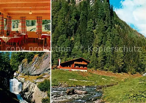 AK / Ansichtskarte Praegraten_Grossvenediger Jausenstation Pebellalm Bergbach Wasserfall Praegraten Grossvenediger