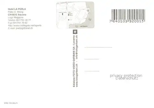 AK / Ansichtskarte Ascona_Lago_Maggiore Alergo La Perla Swimming Pool Garten Ascona_Lago_Maggiore