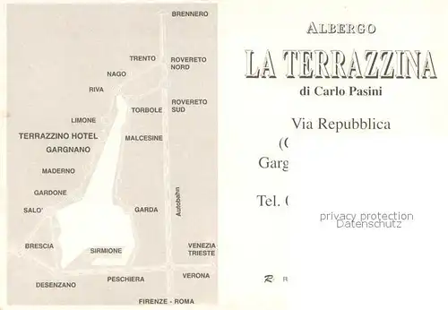 AK / Ansichtskarte Gargnano_Lago_di_Garda Albergo La Terrazzina Gardasee Gargnano_Lago_di_Garda