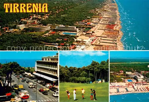 AK / Ansichtskarte Tirrenia Ferienort am Mittelmeer Strand Hotel Golfplatz Fliegeraufnahmen Tirrenia