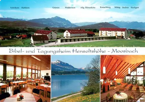 AK / Ansichtskarte Moosbach_Sulzberg Bibel  und Tagungsheim Hensoltshoehe See Alpenpanorama Allgaeuer Alpen 