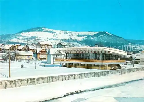 AK / Ansichtskarte Szczawnica_Kroscienko Restauracja Nad Grajcarkiem Restaurant Winterpanorama Szczawnica Kroscienko