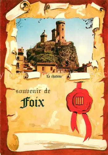 AK / Ansichtskarte Foix Chateau Schloss Siegel Foix