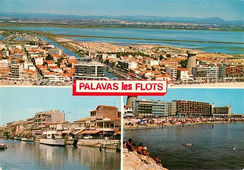 AK / Ansichtskarte Palavas les Flots_Herault Vue aerienne Port Plage Palavas les Flots_Herault