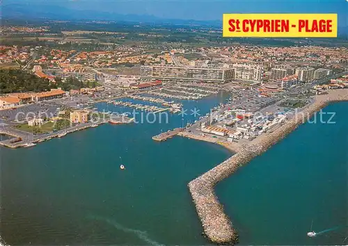 AK / Ansichtskarte Saint Cyprien_Plage Le port vue aerienne Saint Cyprien_Plage