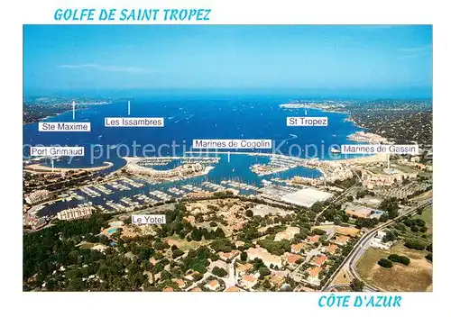 AK / Ansichtskarte Saint_Tropez_Var Vue aerienne sur le Golfe de Saint Tropez Cote d Azur Saint_Tropez_Var