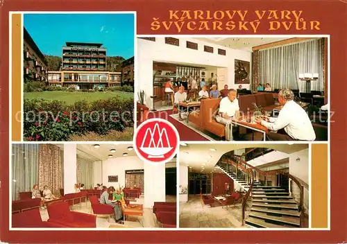 AK / Ansichtskarte Karlovy_Vary_Karlsbad Sanatorium Svycarsky dvur 