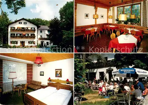 AK / Ansichtskarte Baierbrunn Waldgasthof Buchenhain Gaststube Zimmer Freiterrasse Baierbrunn