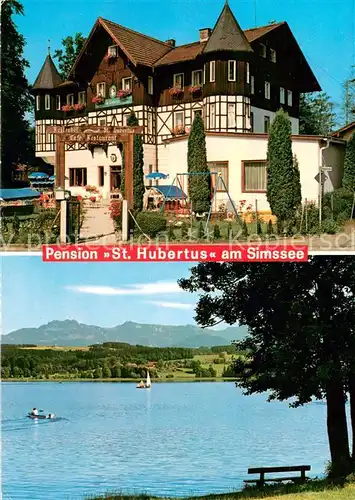 AK / Ansichtskarte Krottenmuehl Pension St Hubertus Simsseepartie Krottenmuehl