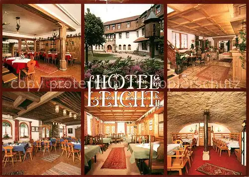 AK / Ansichtskarte Biebelried Hotel Gasthof Leicht Gastraeume Bar Biebelried