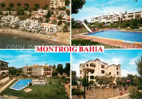 AK / Ansichtskarte Montroig Fliegeraufnahme Montroig Bahia Hotel Pool Montroig