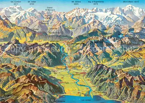 AK / Ansichtskarte Saint_Maurice_VS La plaine du Rhone Saint_Maurice_VS