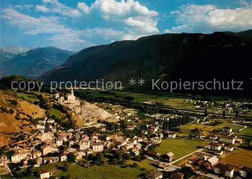 AK / Ansichtskarte Raron_VS mit Turtig im Rhonetal Fliegeraufnahme Raron_VS