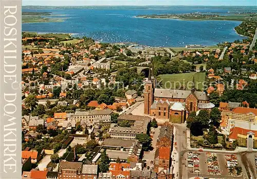 AK / Ansichtskarte Roskilde Fliegeraufnahme mit Domkirke Roskilde