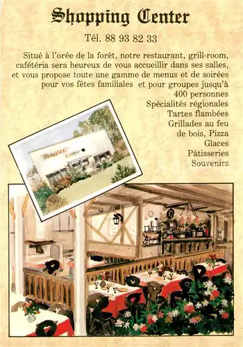 AK / Ansichtskarte Marienthal_Elsass Restaurant Grill Room Cafeteria Shopping Center Marienthal Elsass