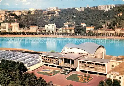 AK / Ansichtskarte Lyon_France La Palais des Congres et le Rhone Vue aerienne Lyon France