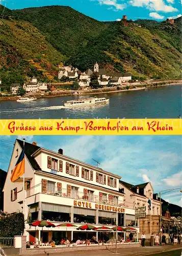 AK / Ansichtskarte Kamp Bornhofen Rheinpartie Hotel Rheinpracht Kamp Bornhofen