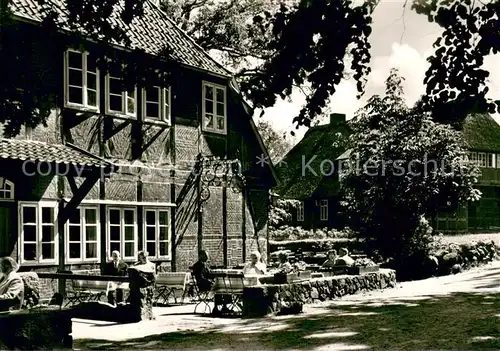 AK / Ansichtskarte Wilsede_Lueneburger_Heide Gasthaus Heidemuseum mit Gaestehaus Wilsede_Lueneburger_Heide