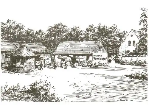 AK / Ansichtskarte Gruenhagen Puecherts Forellenhof Illustration Gruenhagen