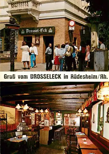 AK / Ansichtskarte Ruedesheim_Rhein Restaurant Drosseleck in der Drosselgasse Ruedesheim Rhein
