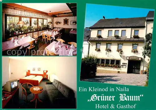 AK / Ansichtskarte Naila Hotel Gasthof Gruener Baum Restaurant Fremdenzimmer Naila