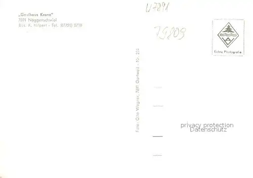 AK / Ansichtskarte Noeggenschwiel Gasthaus Kranz Gastraum Trachten Noeggenschwiel