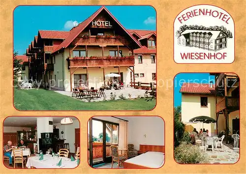 AK / Ansichtskarte Schmannewitz Ferienhotel Wiesenhof Restaurant Terrasse Fremdenzimmer Schmannewitz