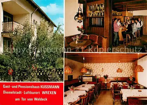AK / Ansichtskarte Wrexen Gast  und Pensionhaus Kussmann Gastraum Bar Wrexen