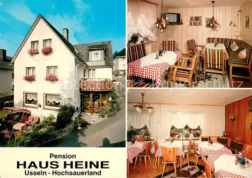 AK / Ansichtskarte Usseln Gaestehaus Pension Haus Heine Gastraum Usseln