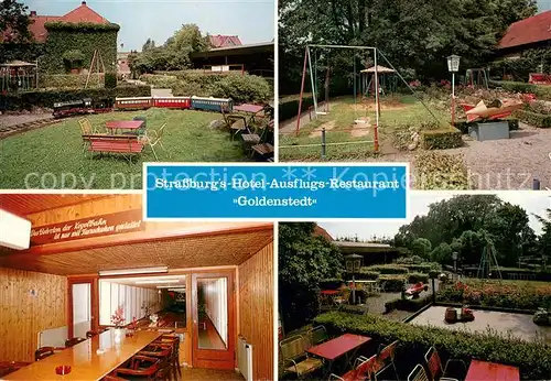AK / Ansichtskarte Goldenstedt Strassburg s Hotel Ausflugs Restaurant Kegelbahn Kinderspielplatz Goldenstedt