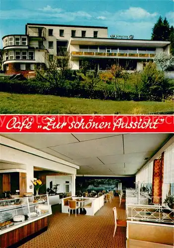 AK / Ansichtskarte Bad_Driburg Cafe Zur schoenen Aussicht Gastraum Bad_Driburg