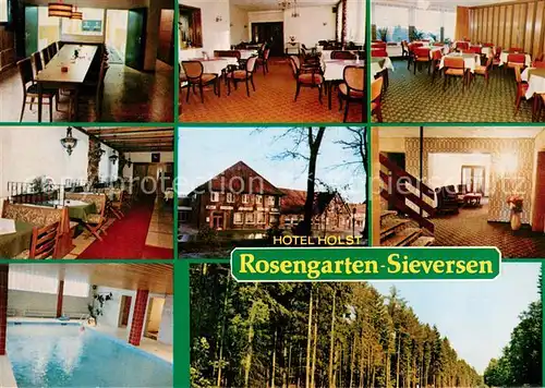 AK / Ansichtskarte Sieversen Hotel Restaurant Holst Hallenbad Waldpartie Sieversen