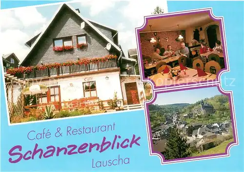 AK / Ansichtskarte Lauscha Cafe Restaurant Schanzenblick Gaststube Panorama Lauscha